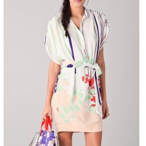 DIANE VON FURSTENBERG Karin Silk Shirt Dress {F44}